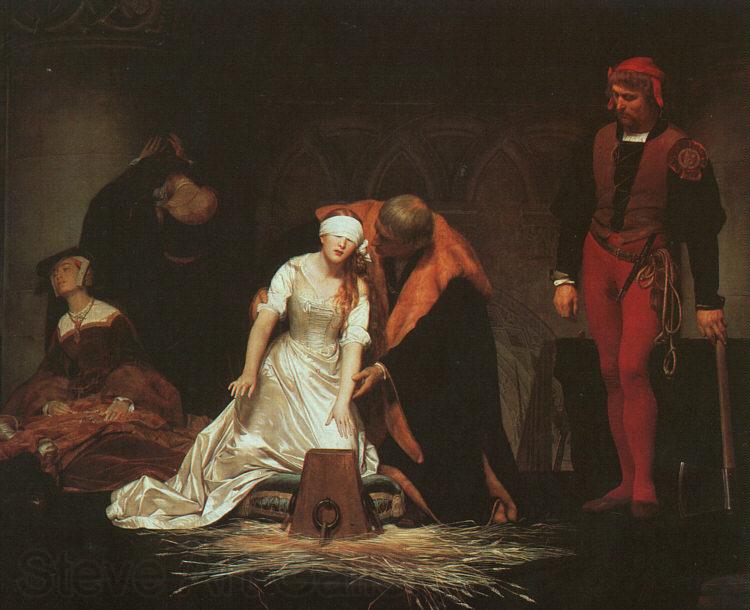 Paul Delaroche The Execution of Lady Jane Grey Norge oil painting art